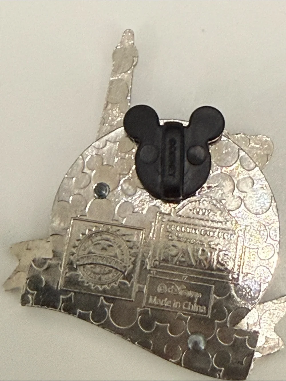Disneyland Paris Minnie Eiffel Tower (w/ castle) trading pin (from 2013)
